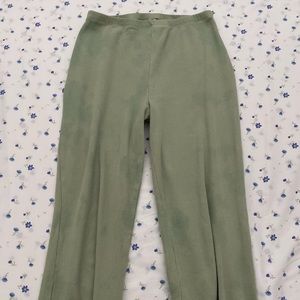 Green flare pants